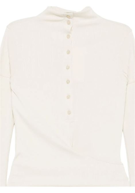 t-shirt button up wrap donna crema LOW CLASSIC | LW253TS040075